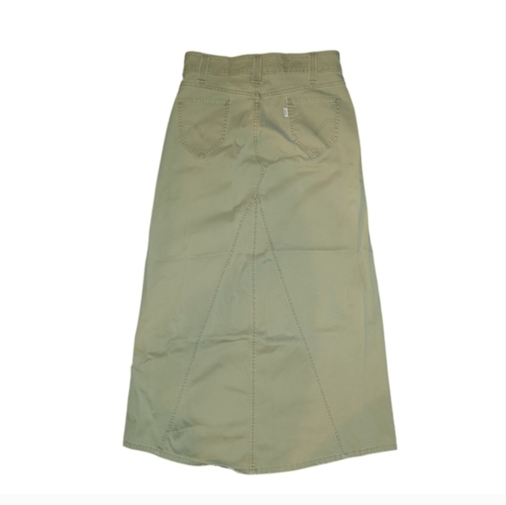 Levi's Vintage Y2K Classic Tan Maxi A Line Skirt - Picture 5 of 6